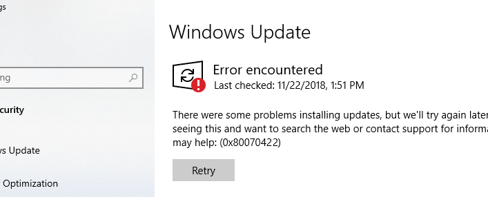 5 Easy Ways to Fix Windows Update Error 0x80070422