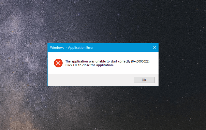 Comment réparer l&rsquo;erreur d&rsquo;application 0xc0000022