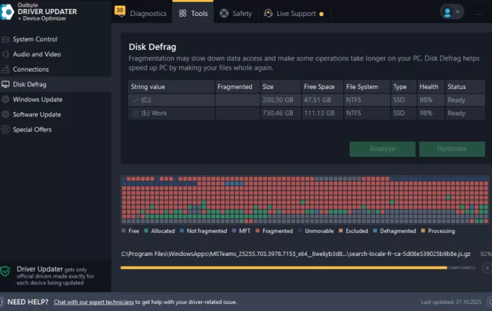 HDD Defrag vs. SSD Optimization — How Outbyte Driver Updater Keeps Storage Running Fast