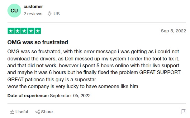 Trustpilot review #7