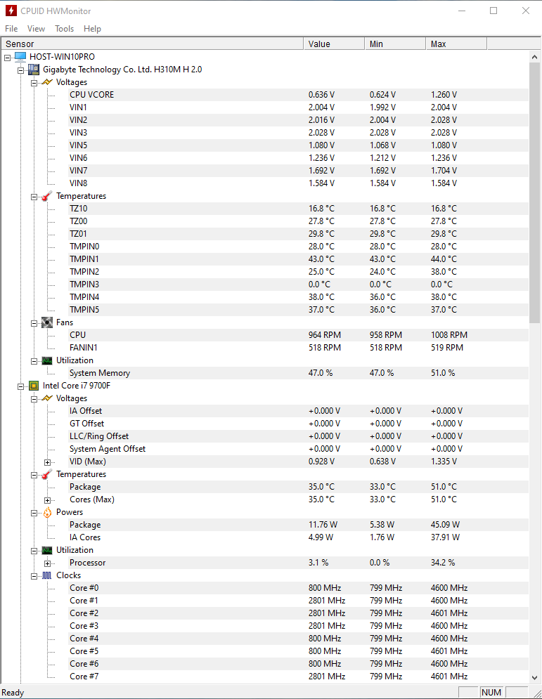 CPUID HWmonitor