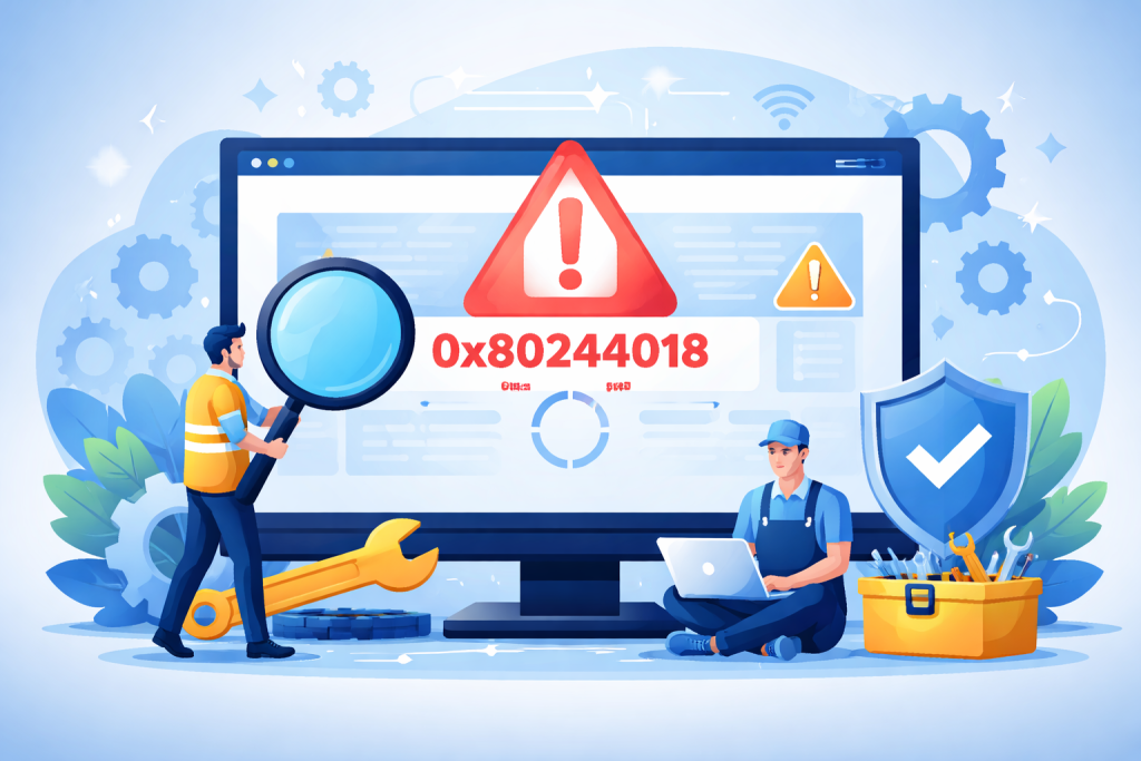 Erro do Windows Update 0x80244018