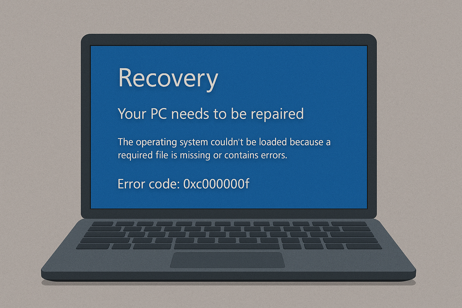 Fehlercode 0xc000000f