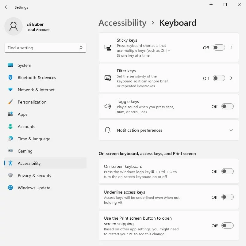 Acessibilidade Do Teclado