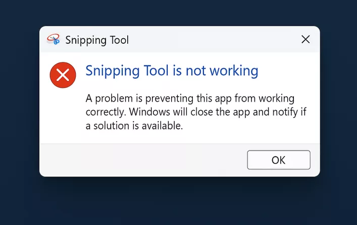 Snipping Tool Not Working on Windows 11: Solutions