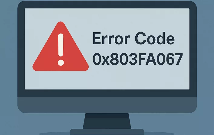 What Is Error Code 0x803FA067?
