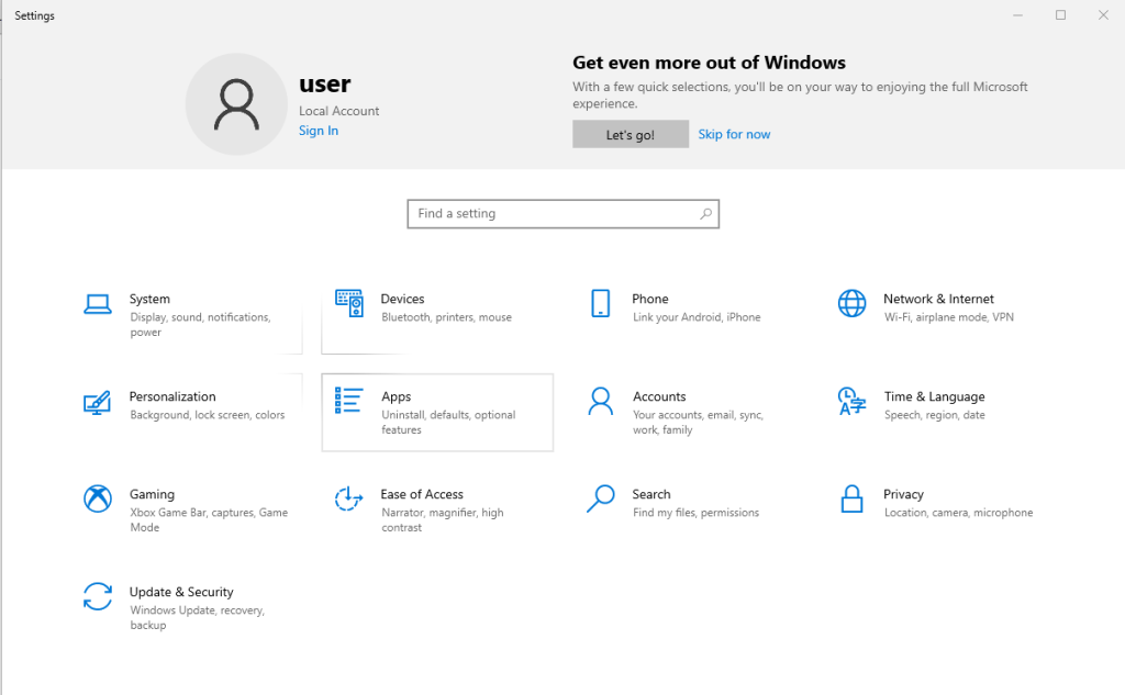 Check for windows Updates