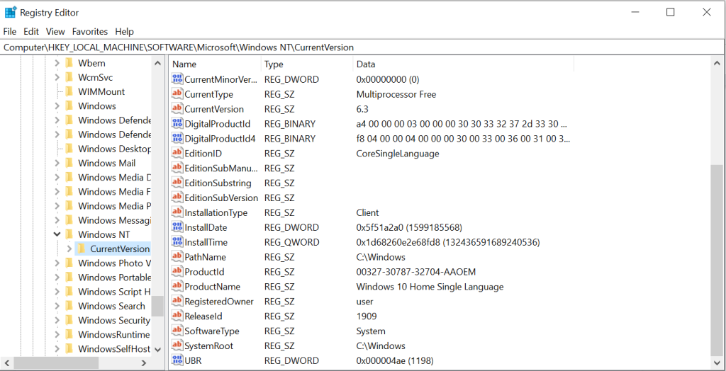 Editor Del Registro De Windows