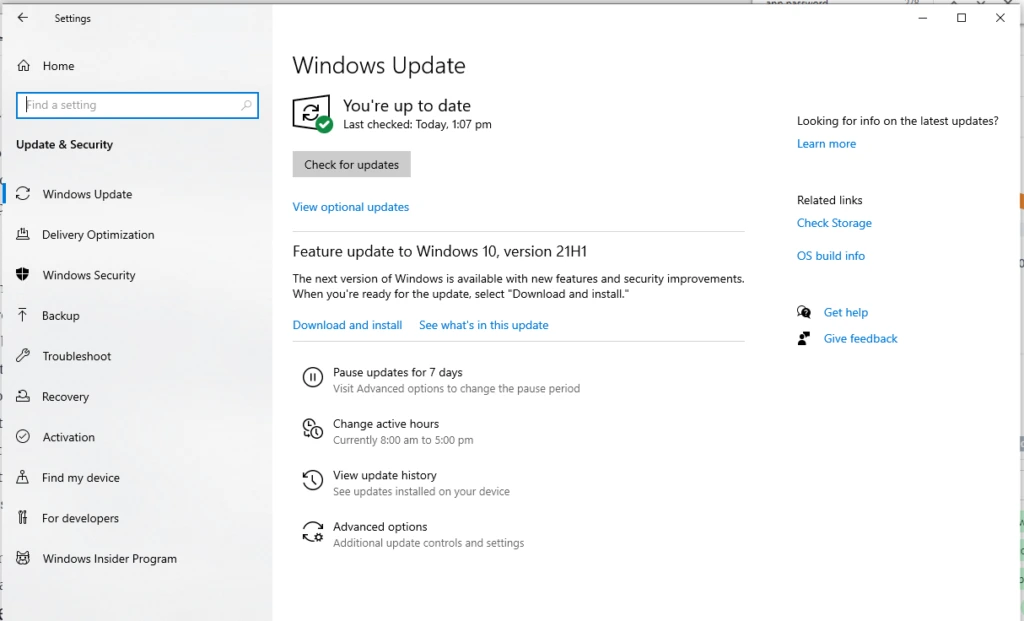 Instalar as atualizações mais recentes do Windows