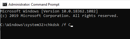 chkdsk command