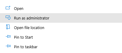 Run as administrator - Command Prompt
