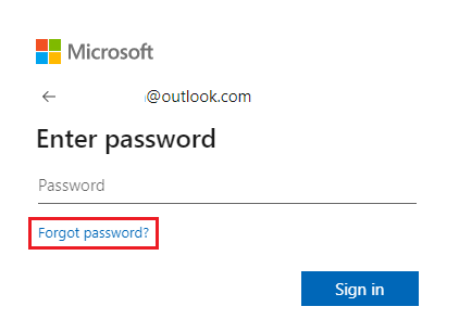 Forgot Password? Login to Outlook Live