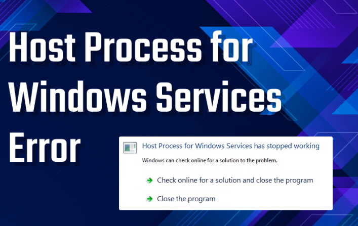Correction: Le processus hôte des services Windows a cessé de fonctionner