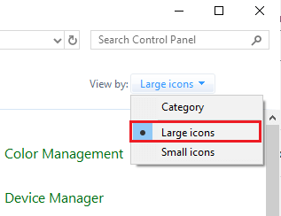 show large icons in Control Panel