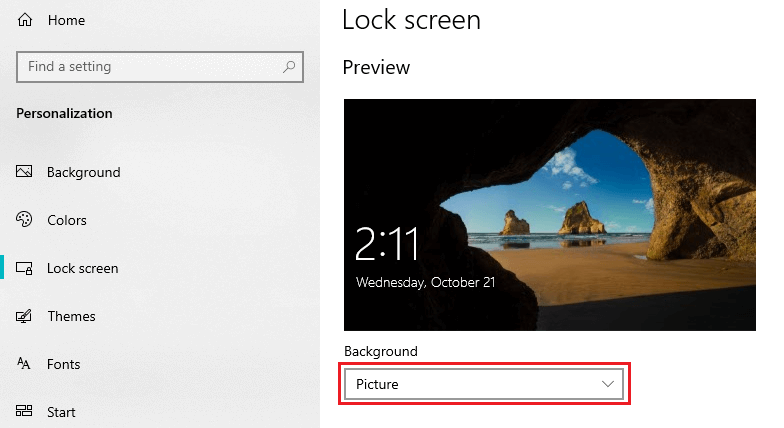 Change the Lock Screen Background