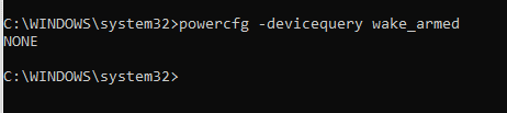powercfg - devicequery