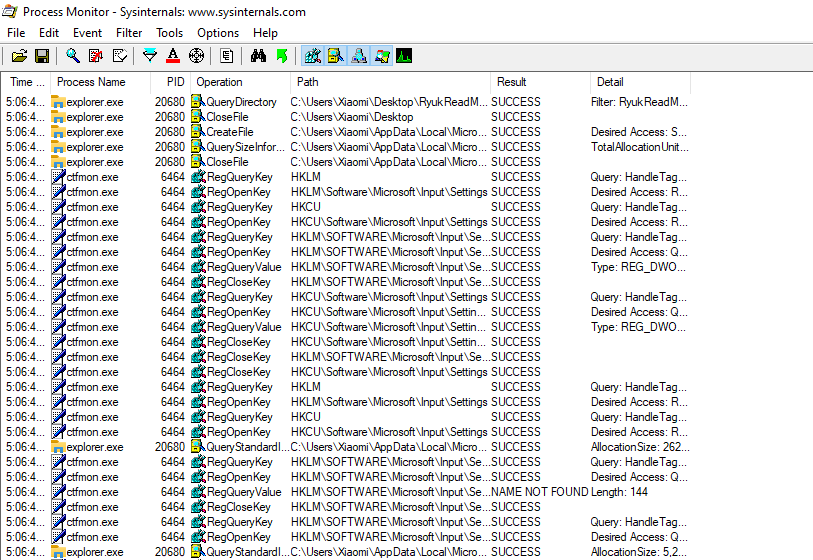 process monitor nvcplui.exe