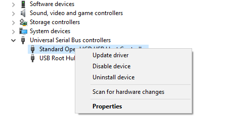 Update or re-install USB driver