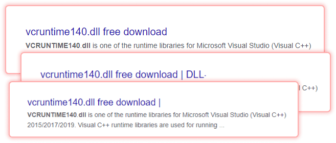 Don't download Vcruntime140.dll