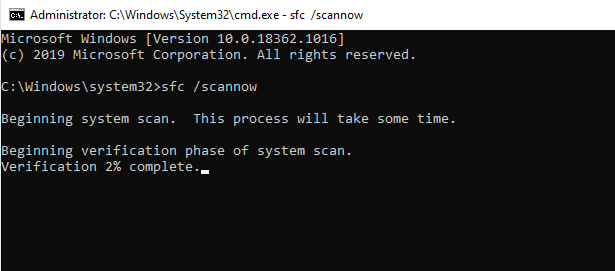 sfc/scannow command 