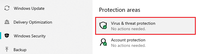 Virus & threat protection