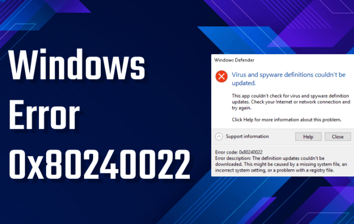 How to Fix the Windows Error 0x80240022