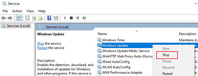 Stop Windows Update